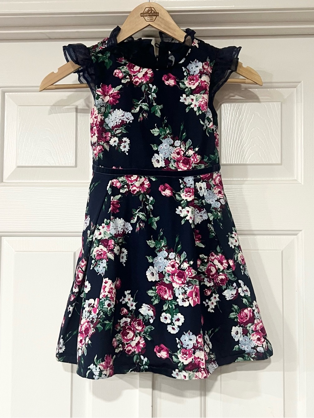 Janie and Jack | Merchant Marine Floral Satin Ruffle Dress